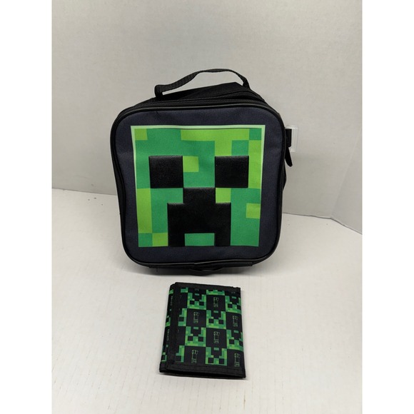 Minecraft Other - Minecraft Creeper Insulated Lunch Bag and Wallet 2 Piece Set